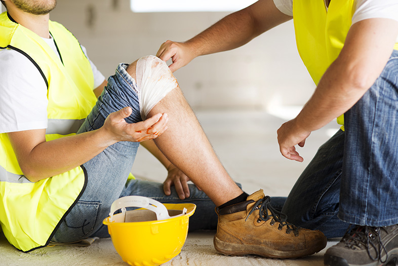 Injured worker after a construction accident in Wisconsin
