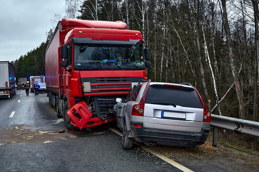 truck collision with car