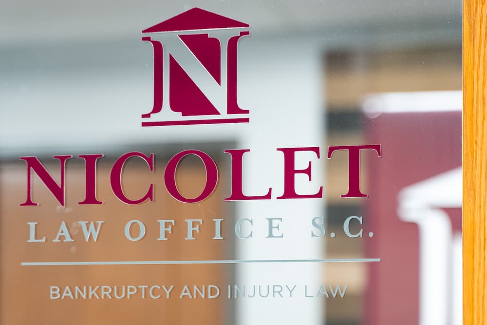 Nicolet Law Eau Claire Office Door Logo Decal
