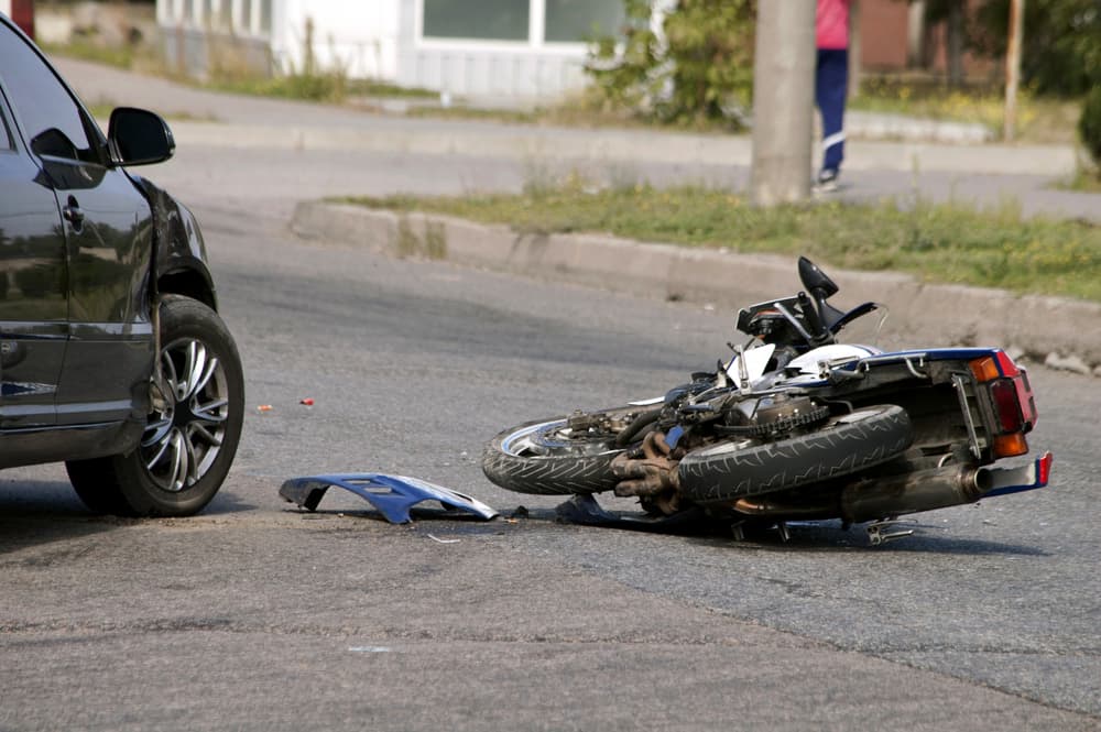 motorcycle accident with vehicle