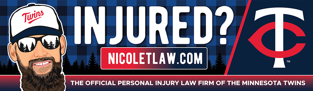Nicolet Law is The Official Personal Injury Law Firm of the Minnesota Twins