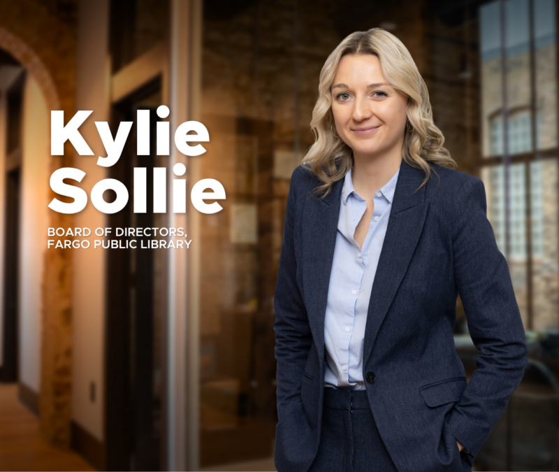 Kylie Sollie has been appointed to the Fargo Public Library Board of Directors in July 2026